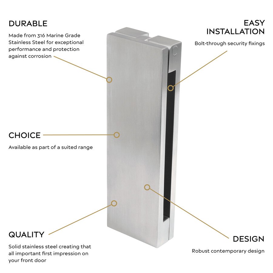 brushed steel door knocker